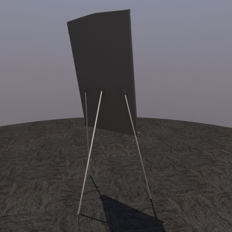 Post It Easel - Vray 3D model_1