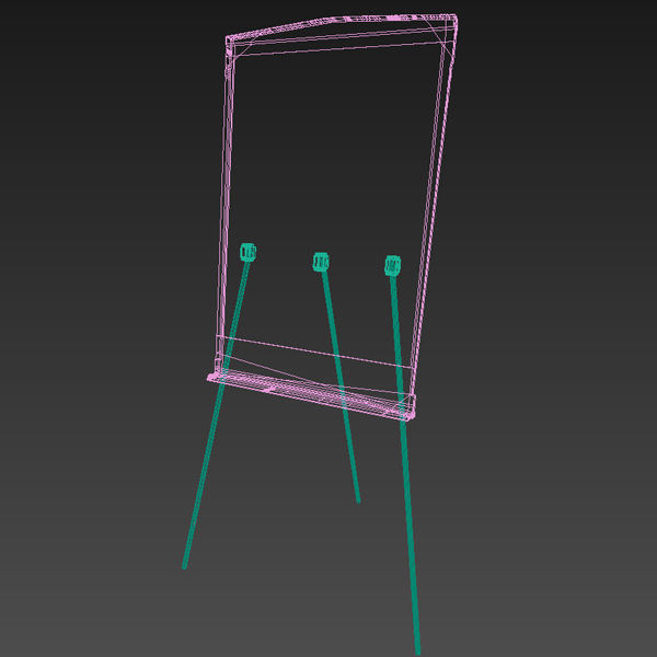 Post It Easel - Vray 3D model_5