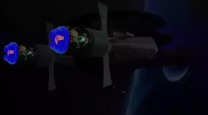 Spaceship with light