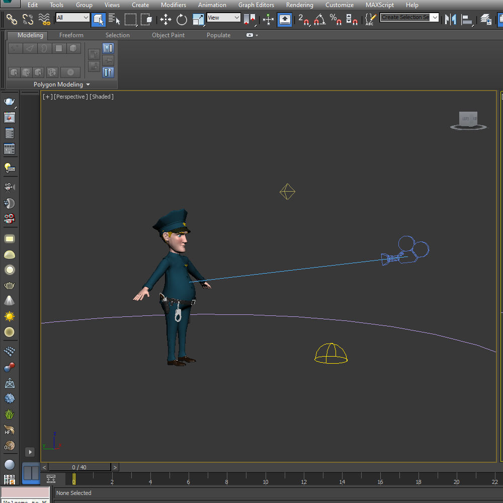 Policeman Cartoon 02 3D model_15