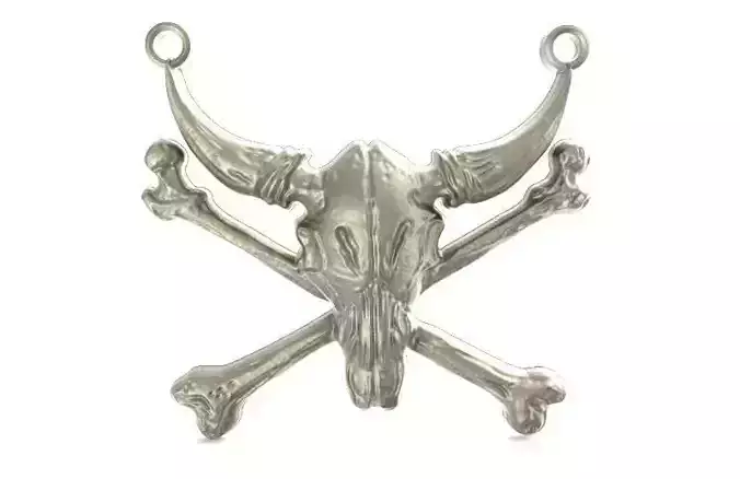 Skull bull pendant
