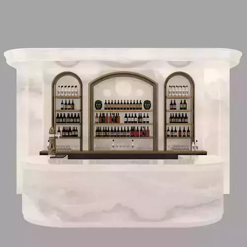 greek style bar counter with onyx marble -backlight option 3D model