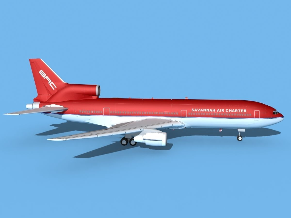 Lockheed L1011 Savannah Air Charter 3D model_4