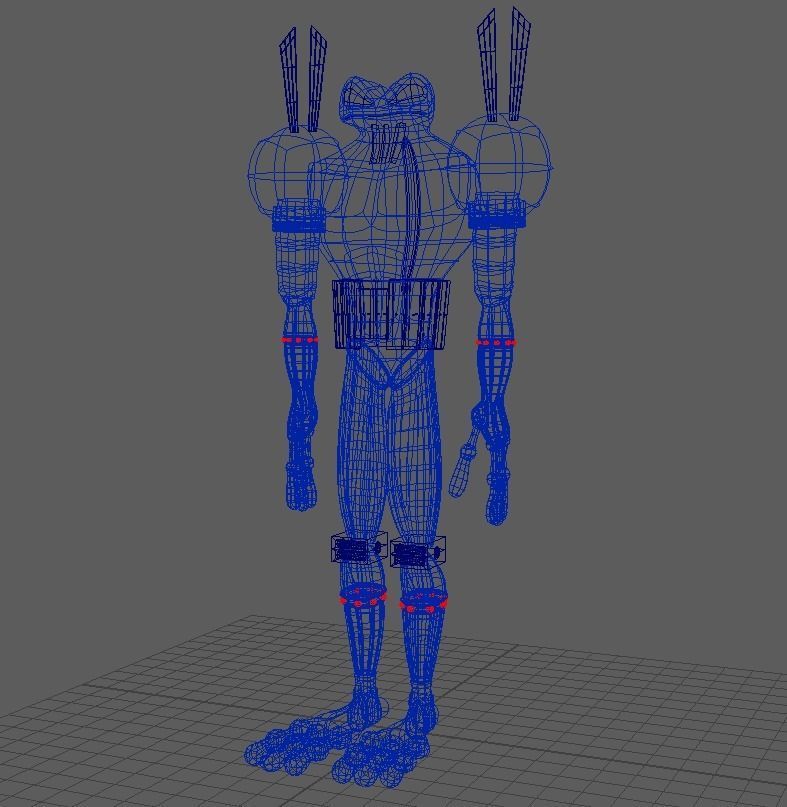 Cybernetic Frog - low poly 3D model_7