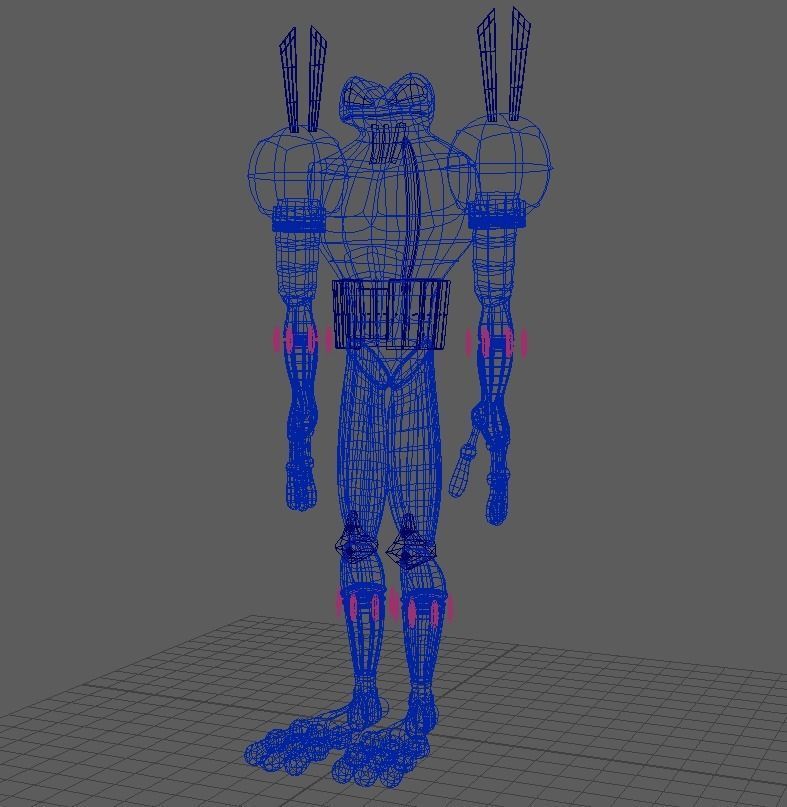 Cybernetic Frog - low poly 3D model_8