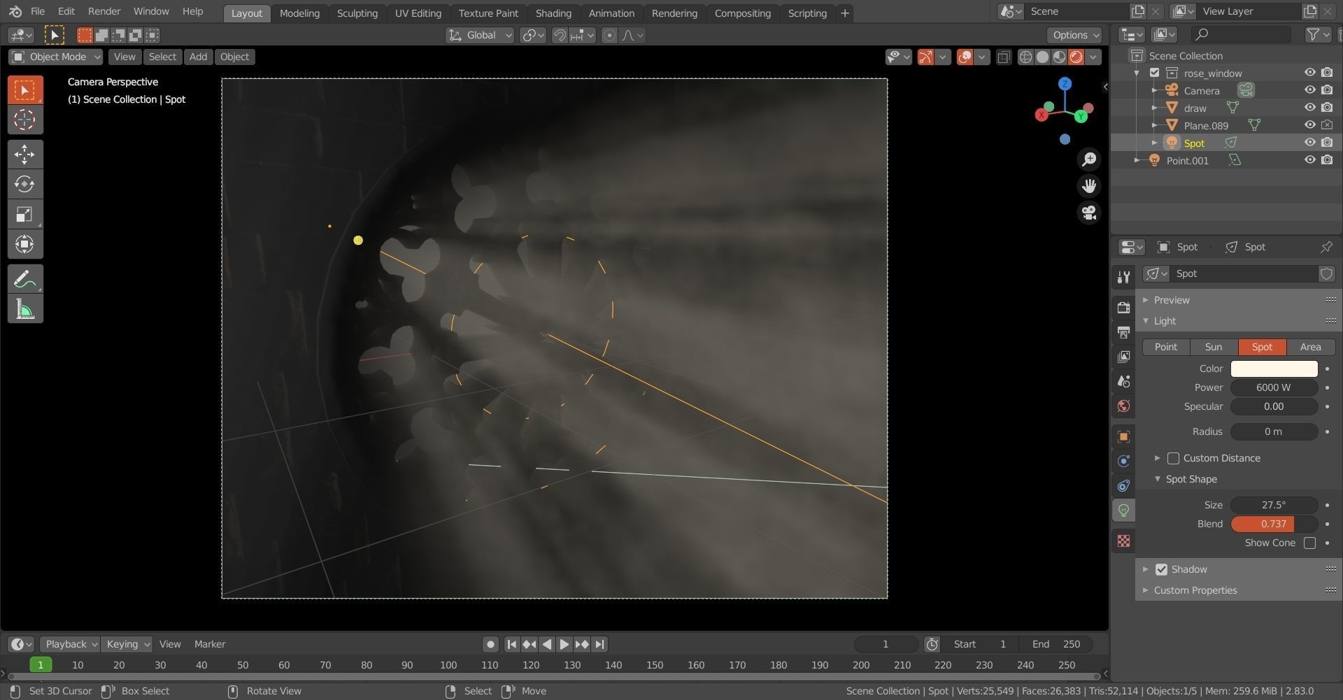 medieval church rose window  Low-poly 3D model_19