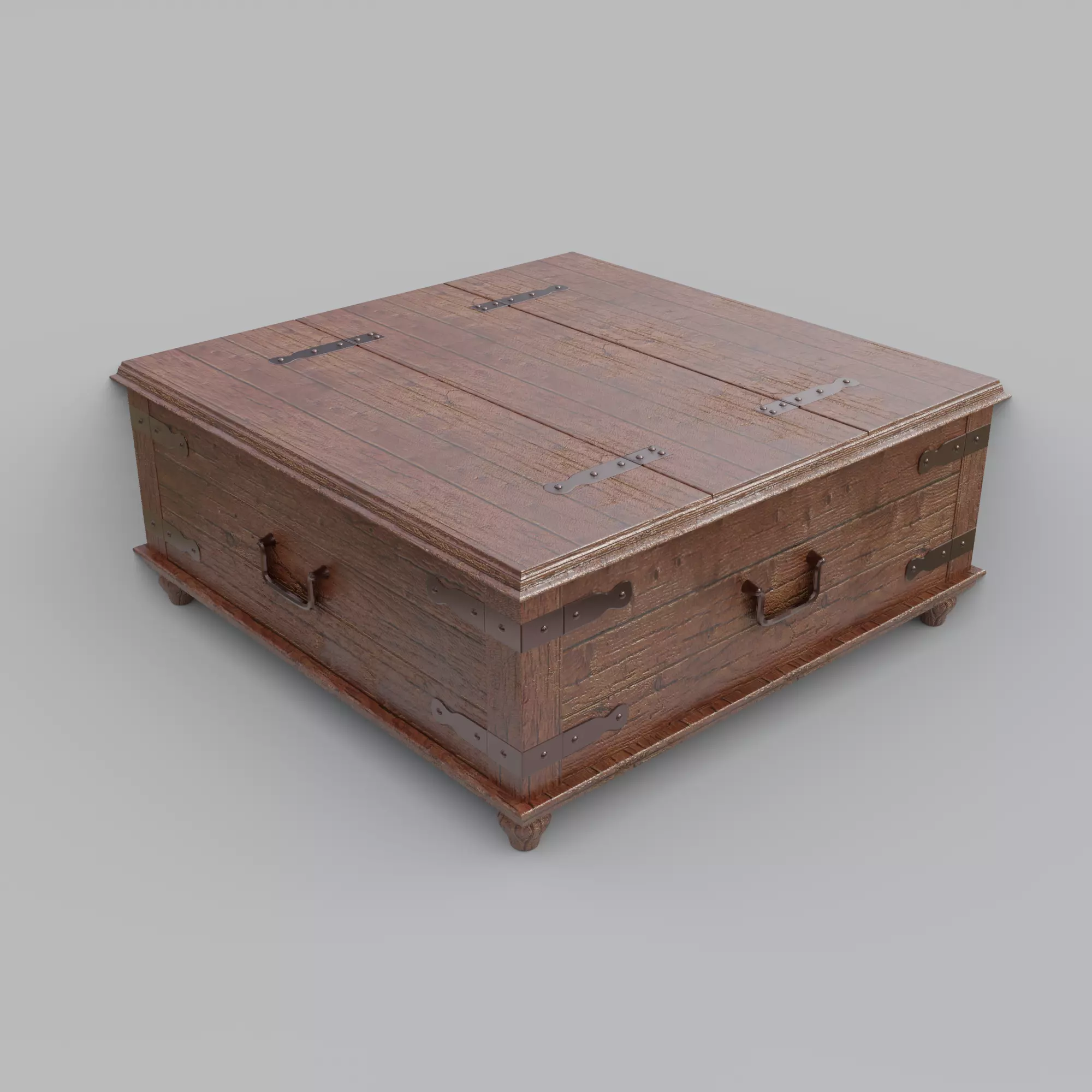 Classic Table Low-poly 3D model_0
