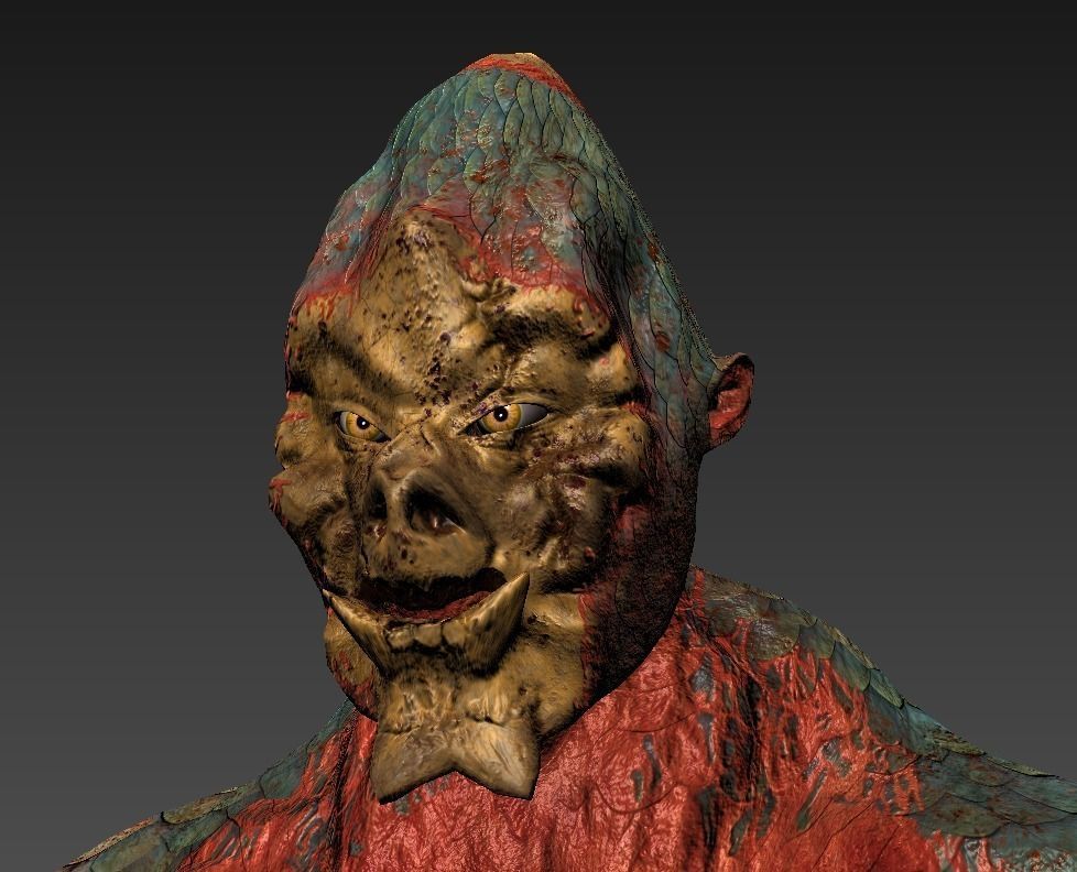 Hybrid Alien Low-poly 3D model_1