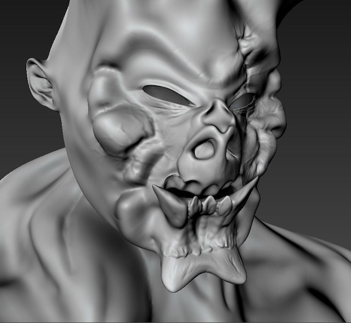 Hybrid Alien Low-poly 3D model_12