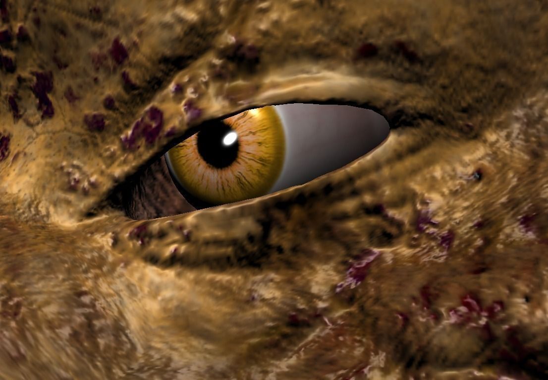 Hybrid Alien Low-poly 3D model_3