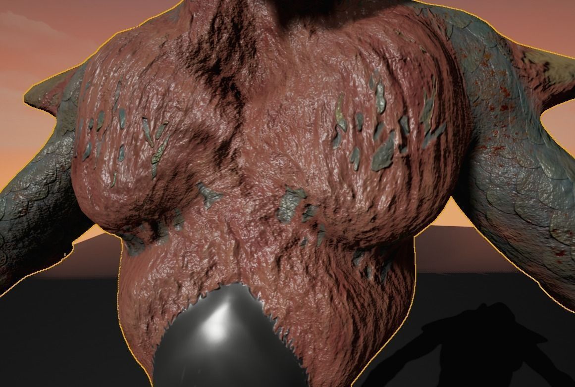 Hybrid Alien Low-poly 3D model_5