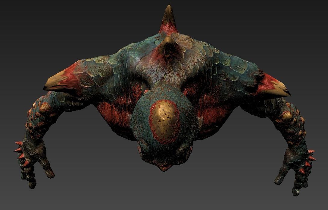 Hybrid Alien Low-poly 3D model_10