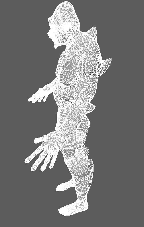 Hybrid Alien Low-poly 3D model_13
