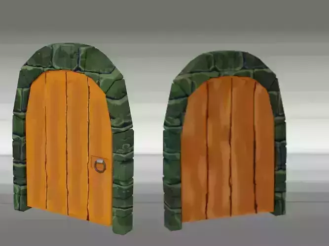 Stylized Dungeon Door  3D model