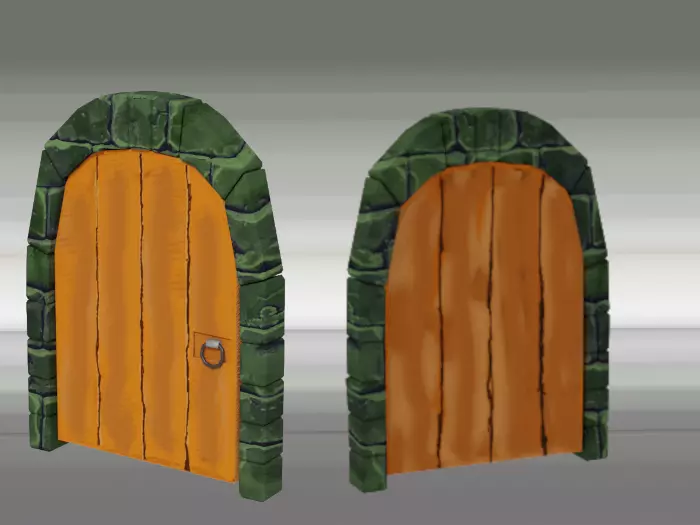 Stylized Dungeon Door 3D model