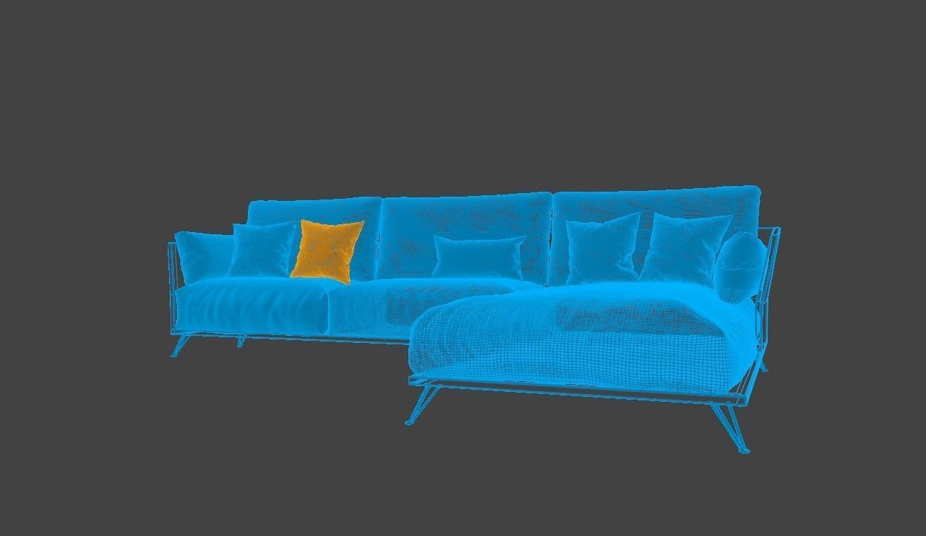 L Couch - Alpha 3D model_6
