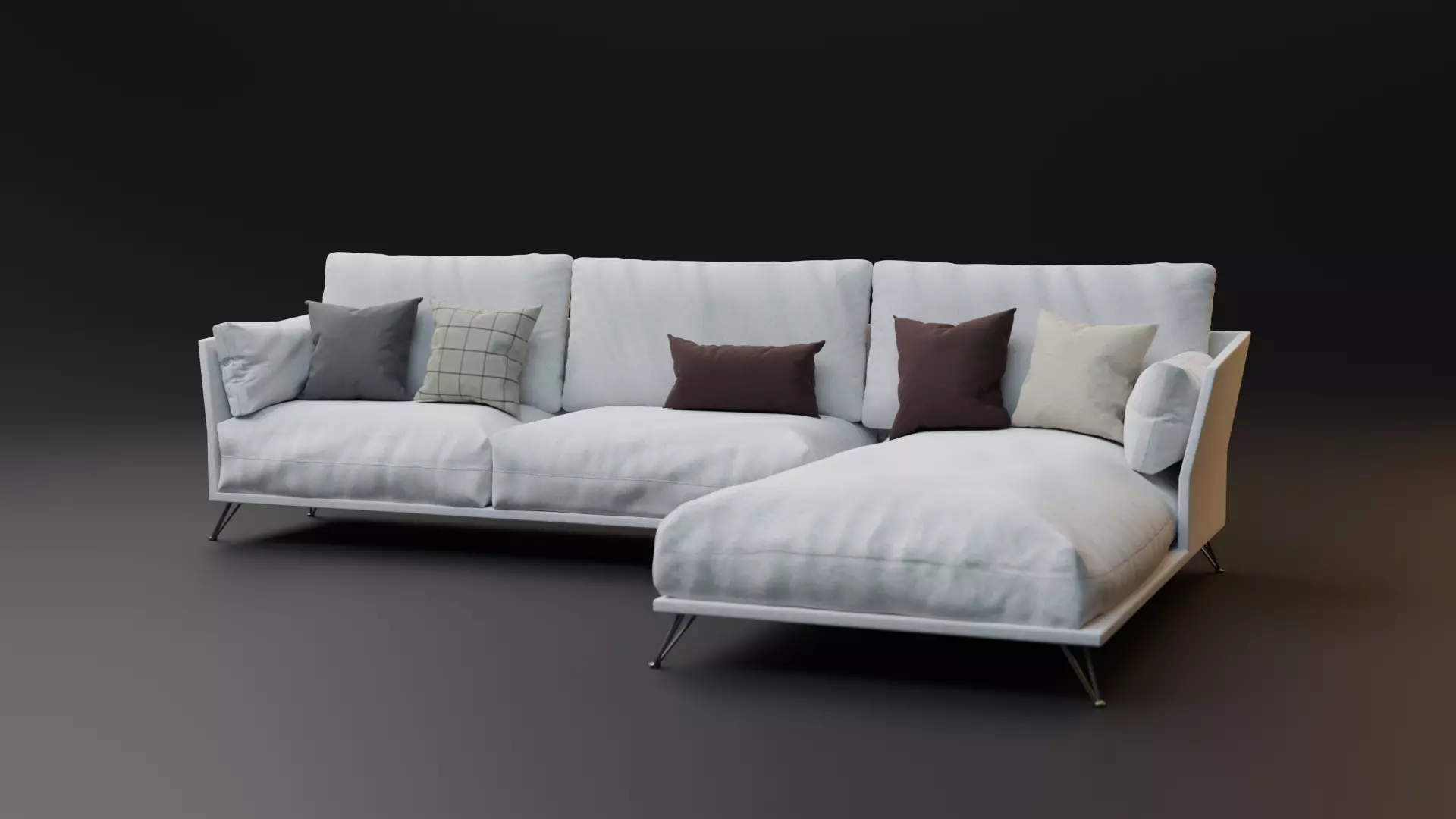 L Couch - Alpha 3D model_0