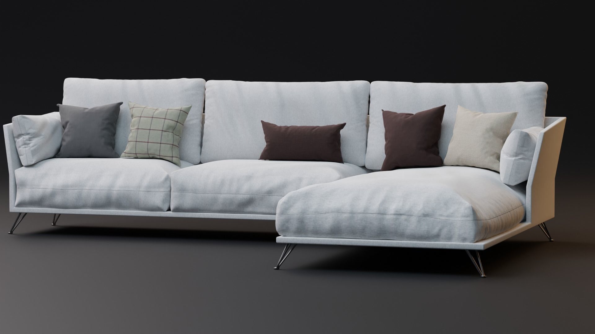 L Couch - Alpha 3D model_5