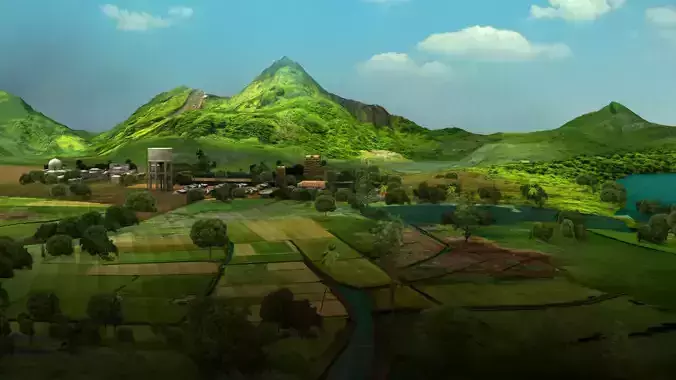 village india 3d model 3D model