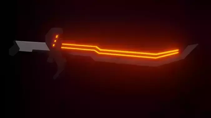 Sci-fi sword with neon lighting blade