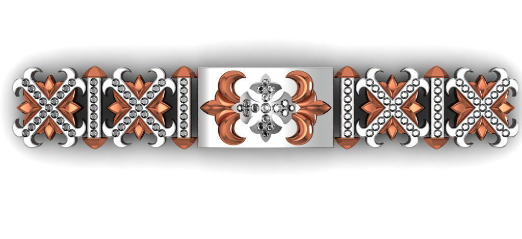 men bracelet 3D print model_4