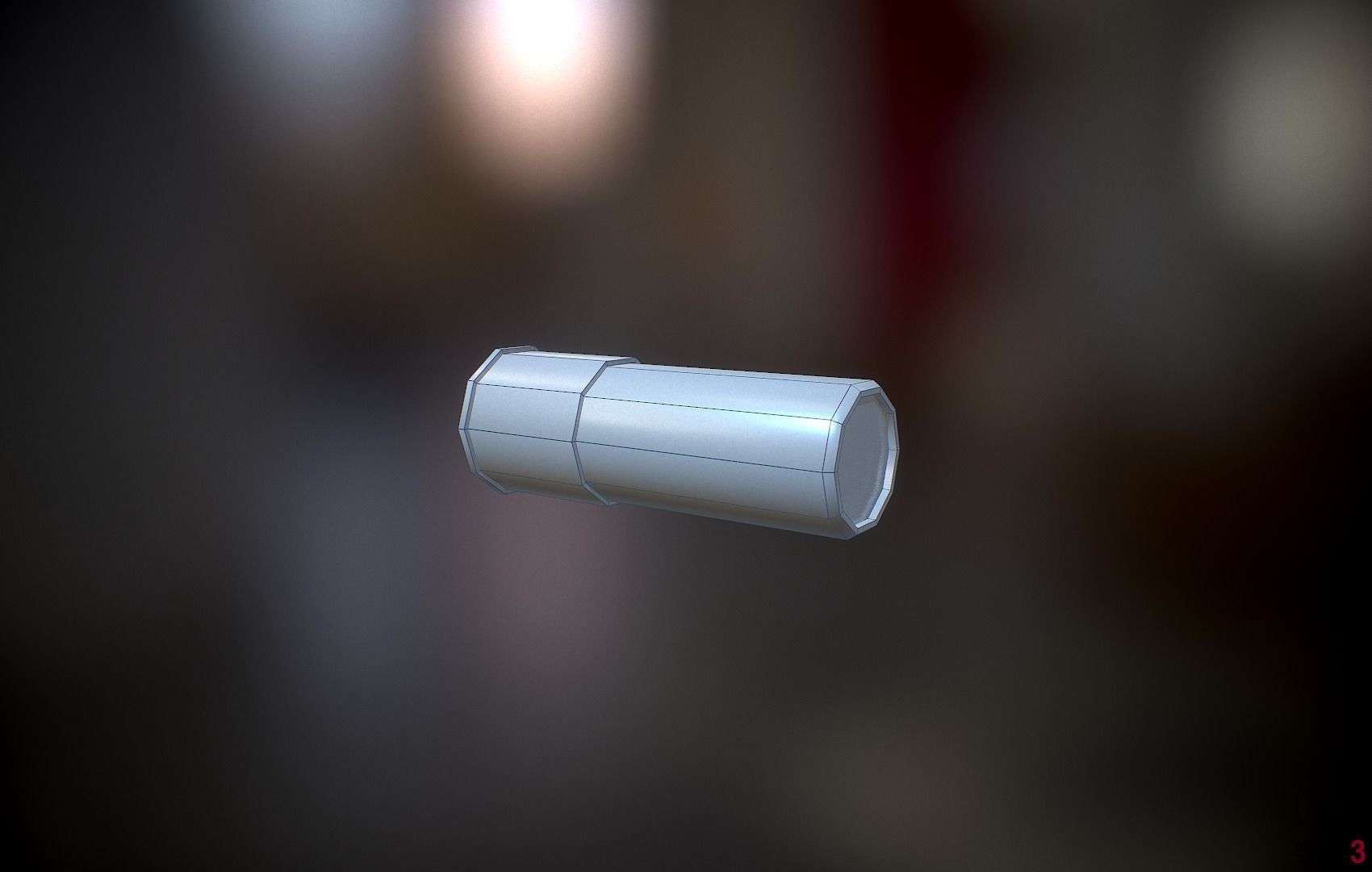 Operator and Weapons Low-poly 3D model_42