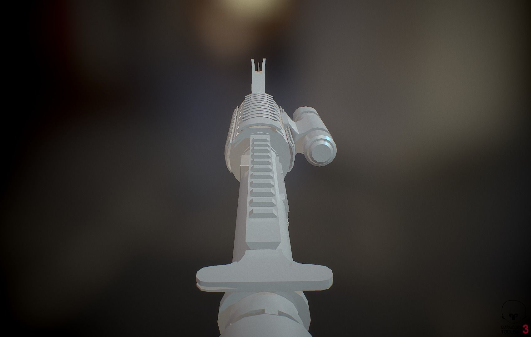 Operator and Weapons Low-poly 3D model_6