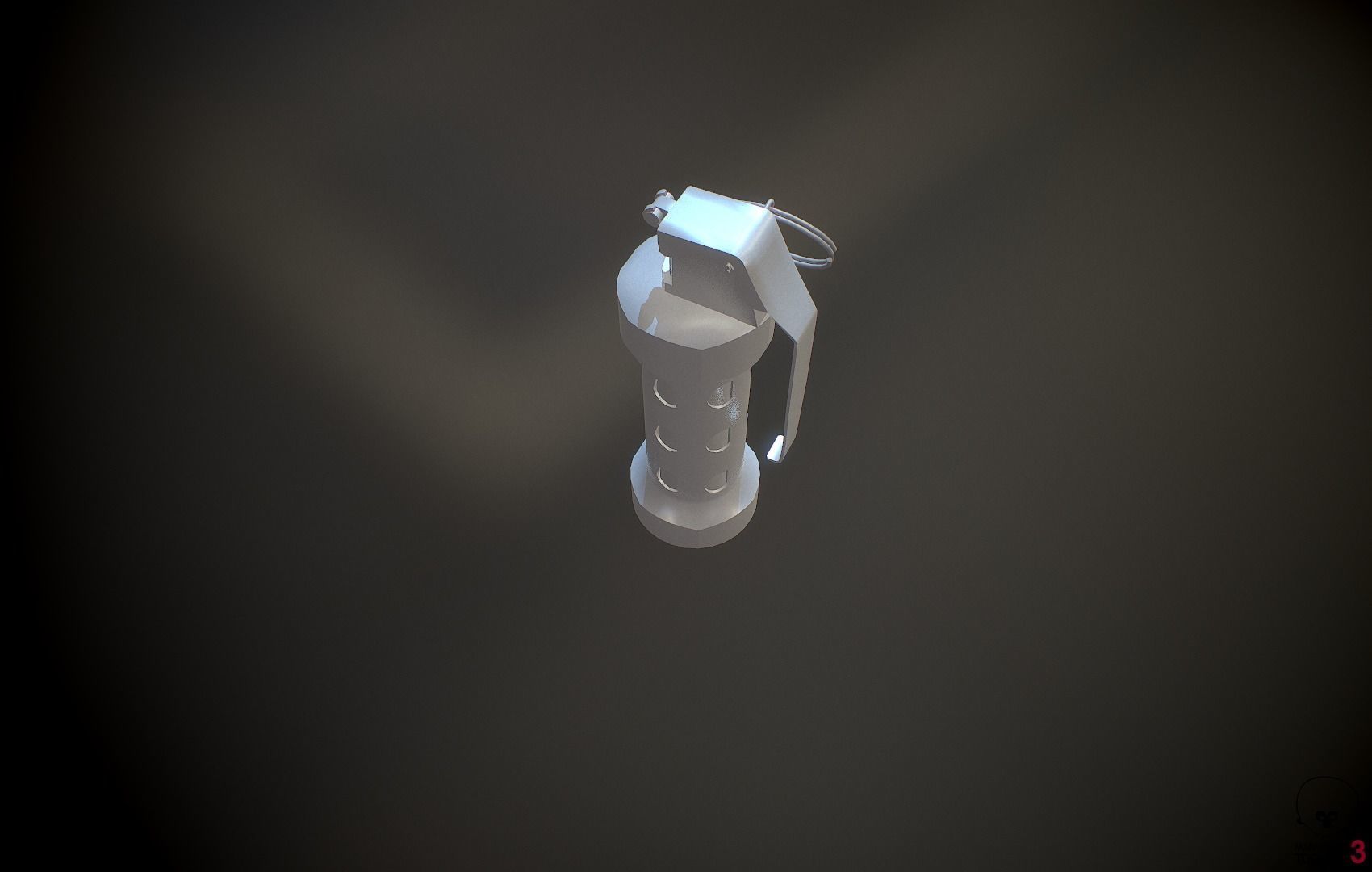 Operator and Weapons Low-poly 3D model_16