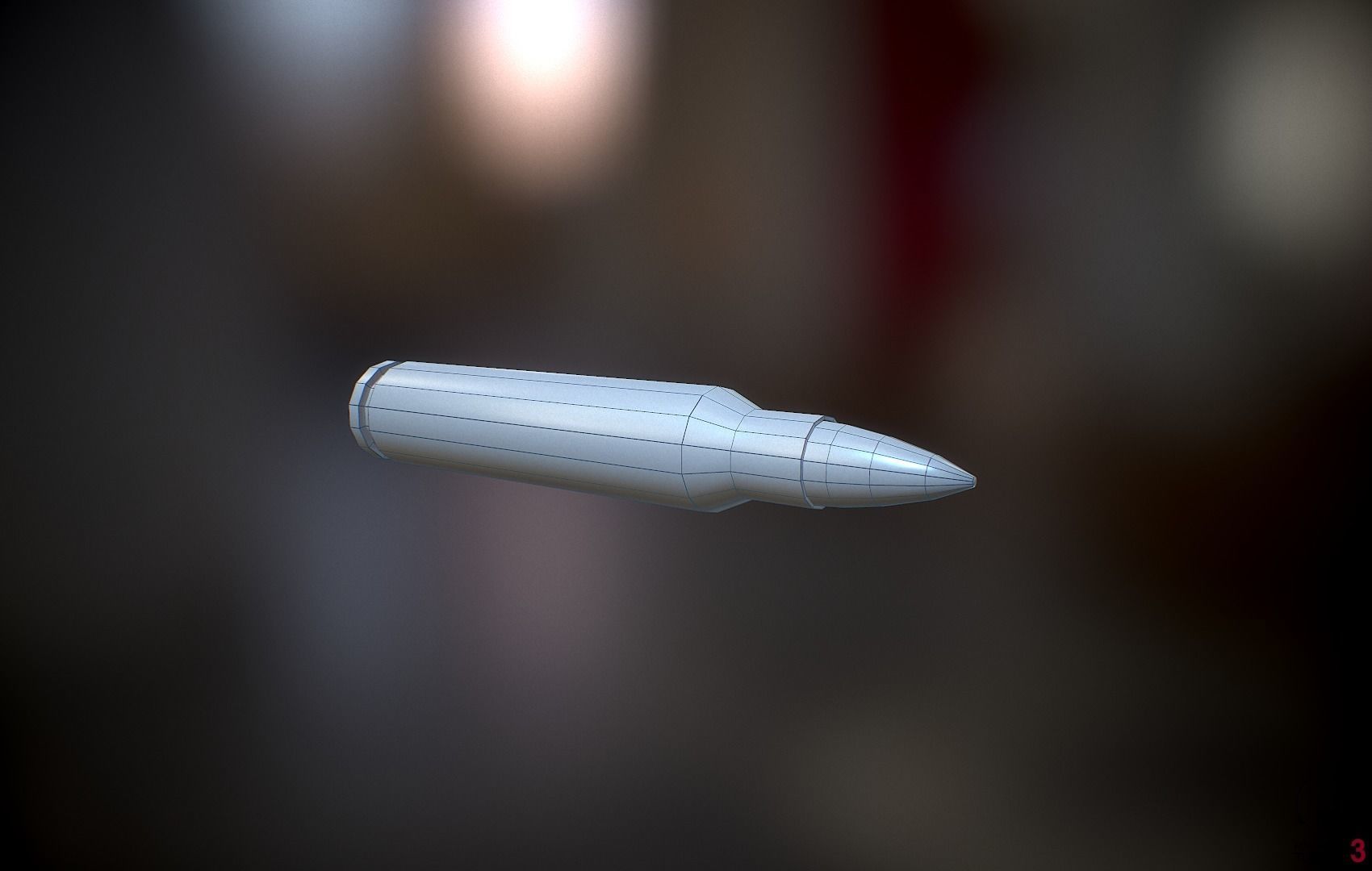 Operator and Weapons Low-poly 3D model_41