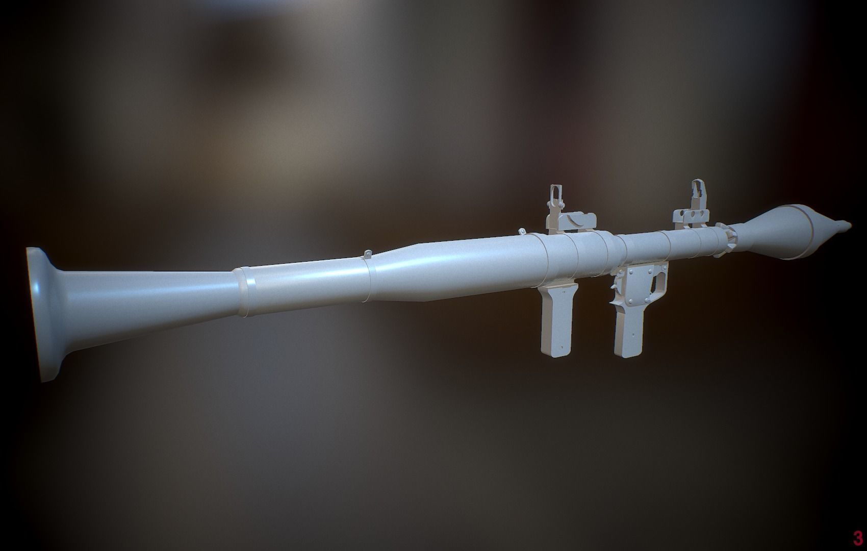 Operator and Weapons Low-poly 3D model_12