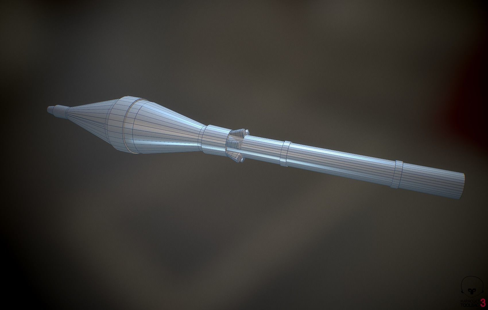 Operator and Weapons Low-poly 3D model_43