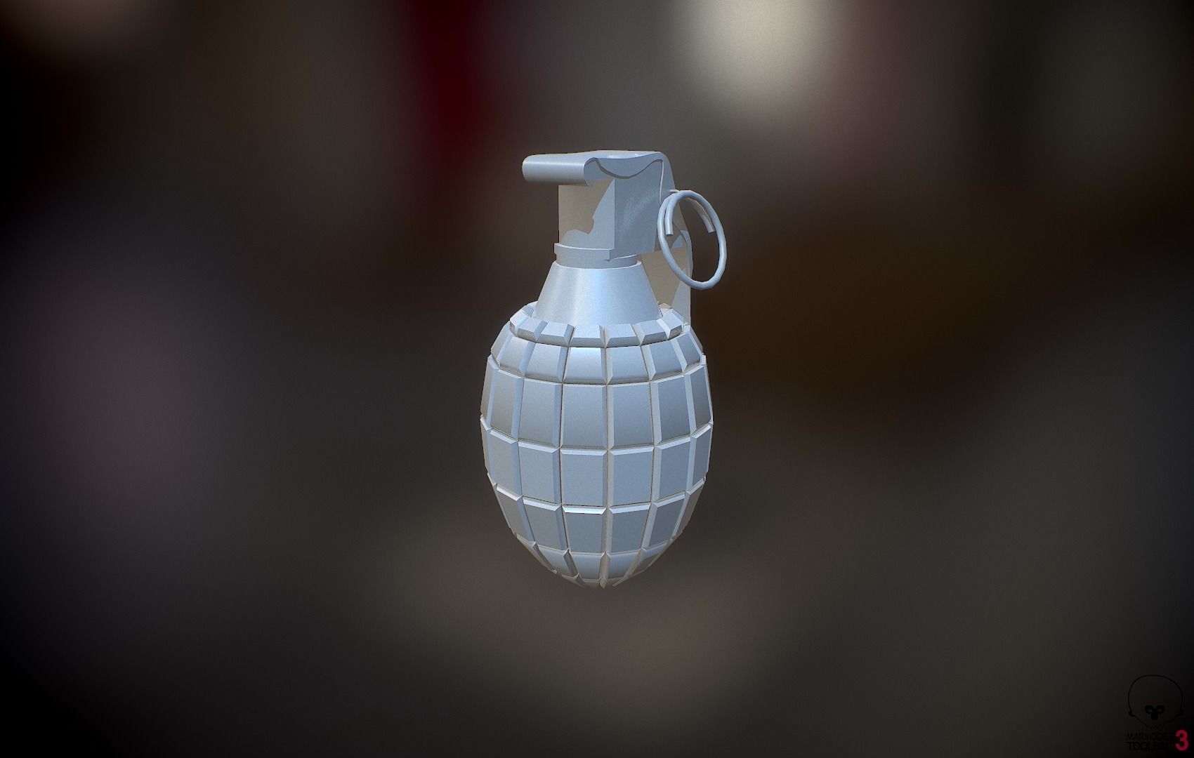 Operator and Weapons Low-poly 3D model_22