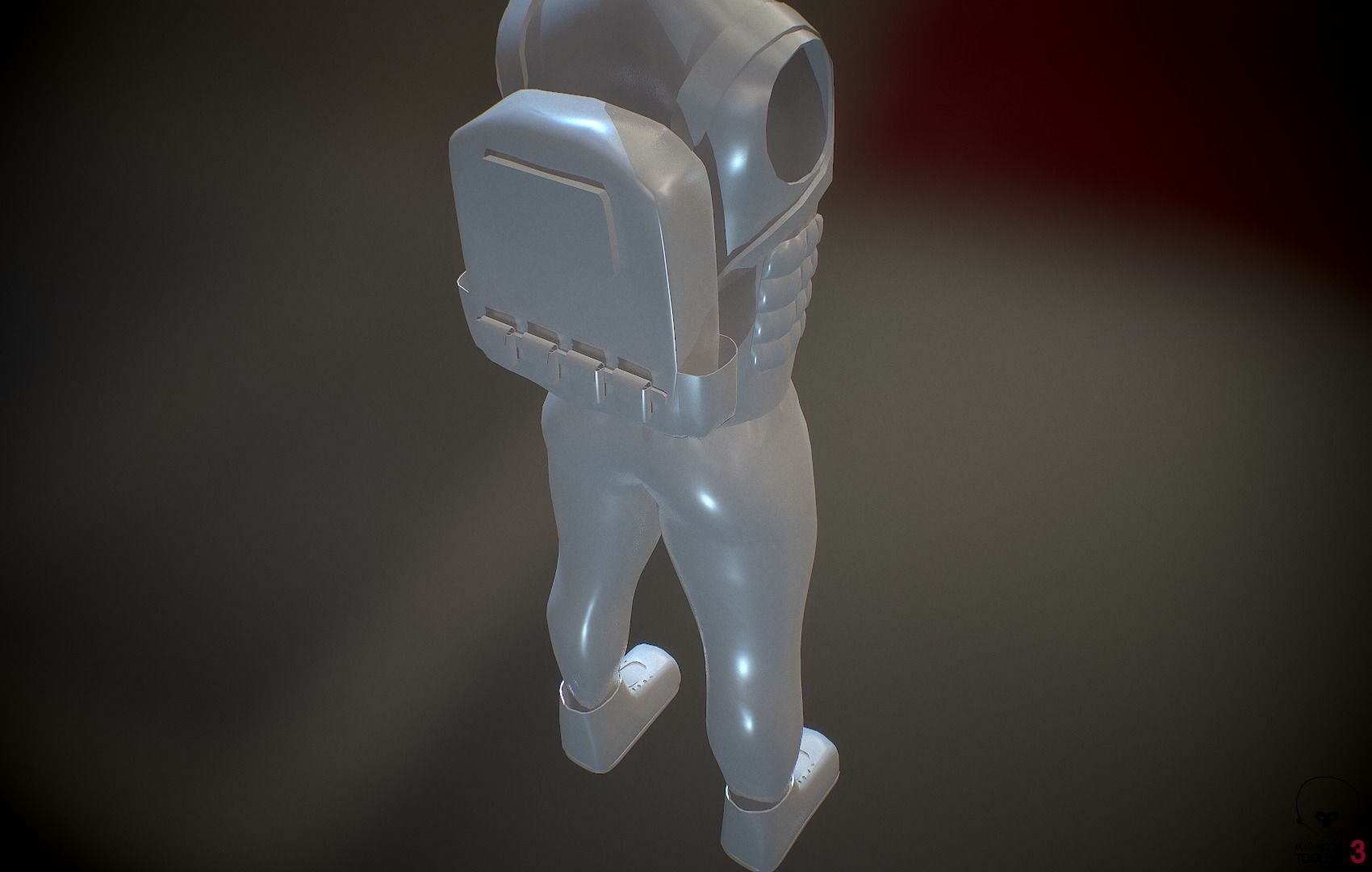 Operator and Weapons Low-poly 3D model_31