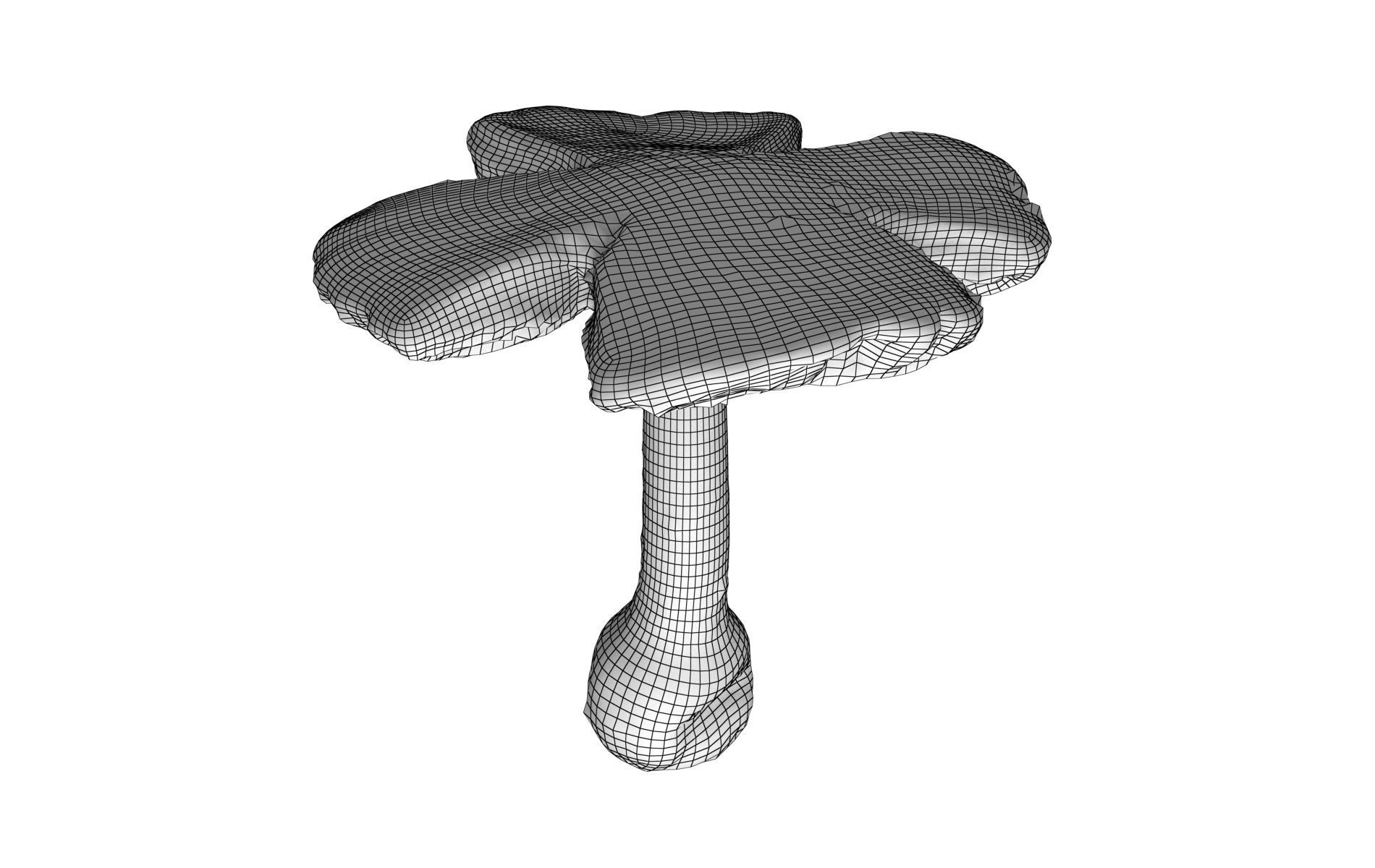 Scanned Mushrooms Pack Low-poly 3D model_16