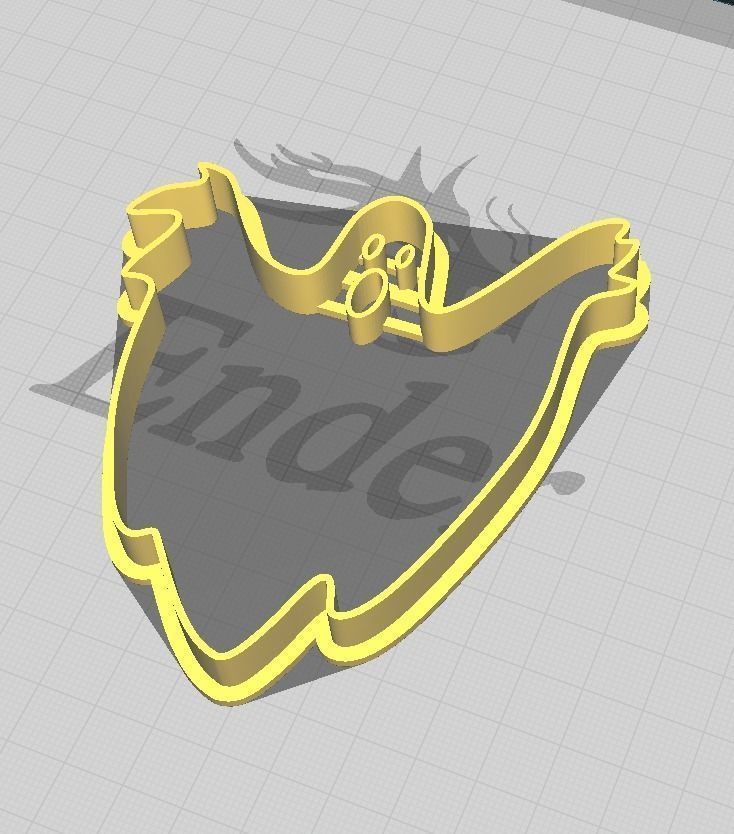 HALLOWEEN GHOST COOKIE AND FONDANT CUTTER WITH Embosser 3D print model_1