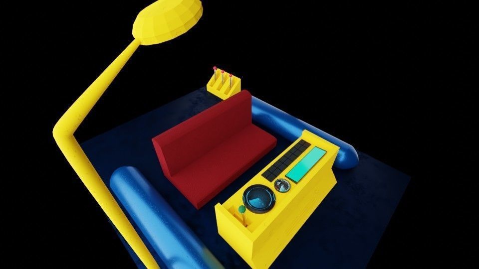 Doraemon Time Machine Free low-poly 3D model_3