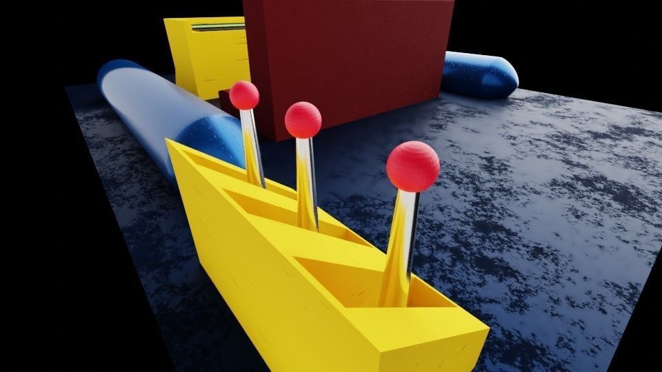 Doraemon Time Machine Free low-poly 3D model_2