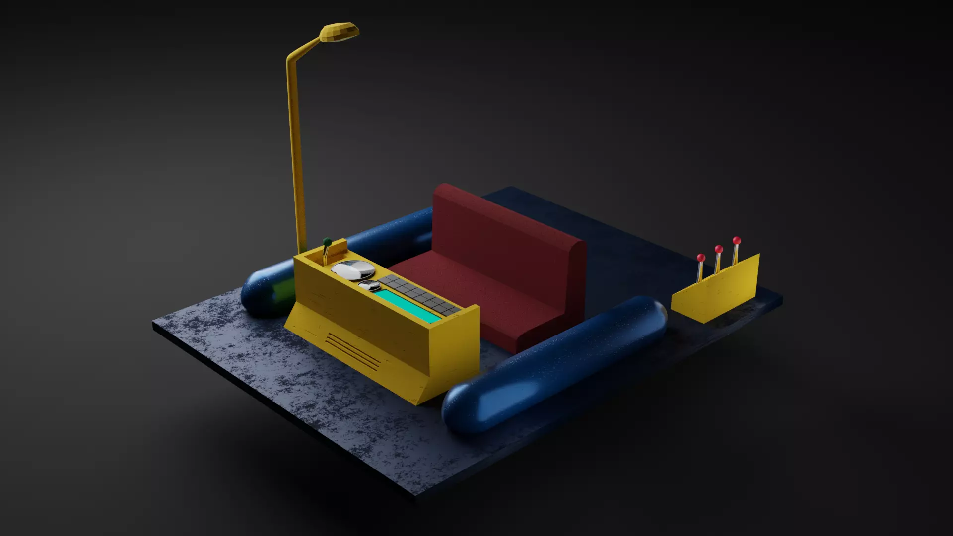 Doraemon Time Machine Free low-poly 3D model_0