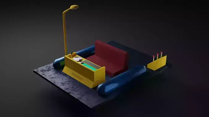 Doraemon Time Machine Free low-poly 3D model