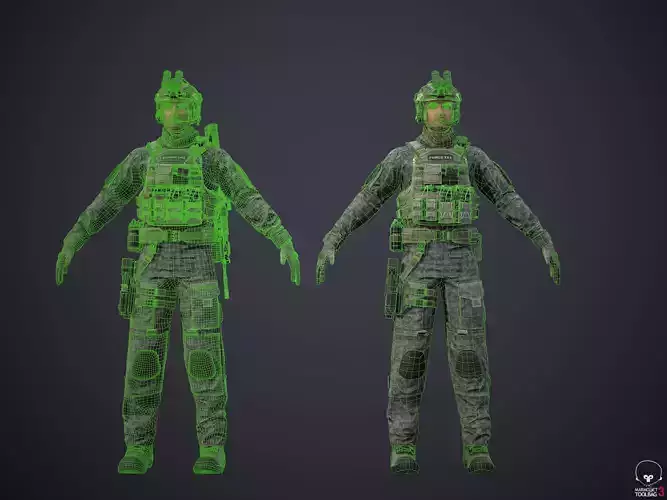 Soldier- Captain- Police- Full Set Accessories and Weapon