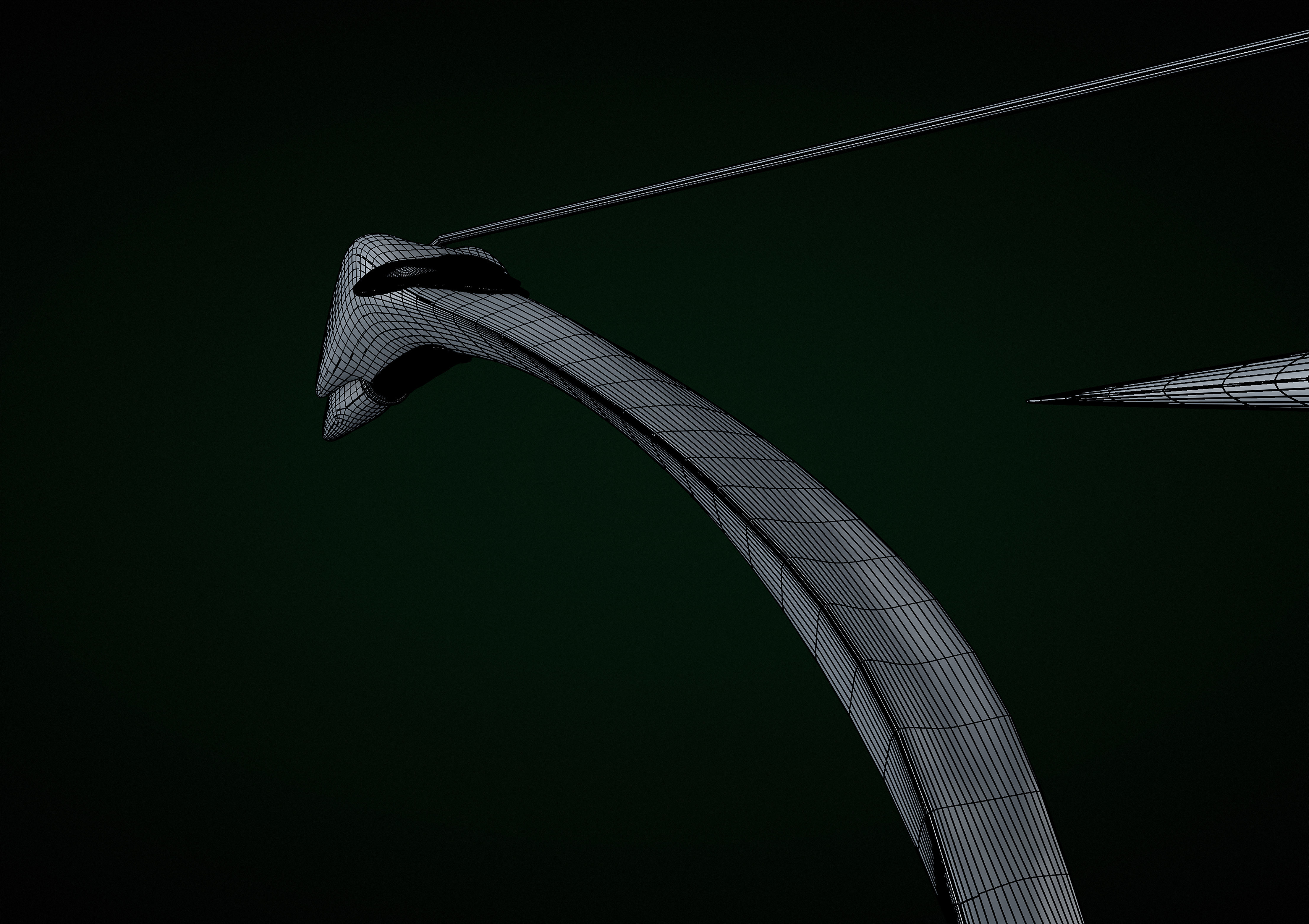 hobbit bow Low-poly 3D model_9