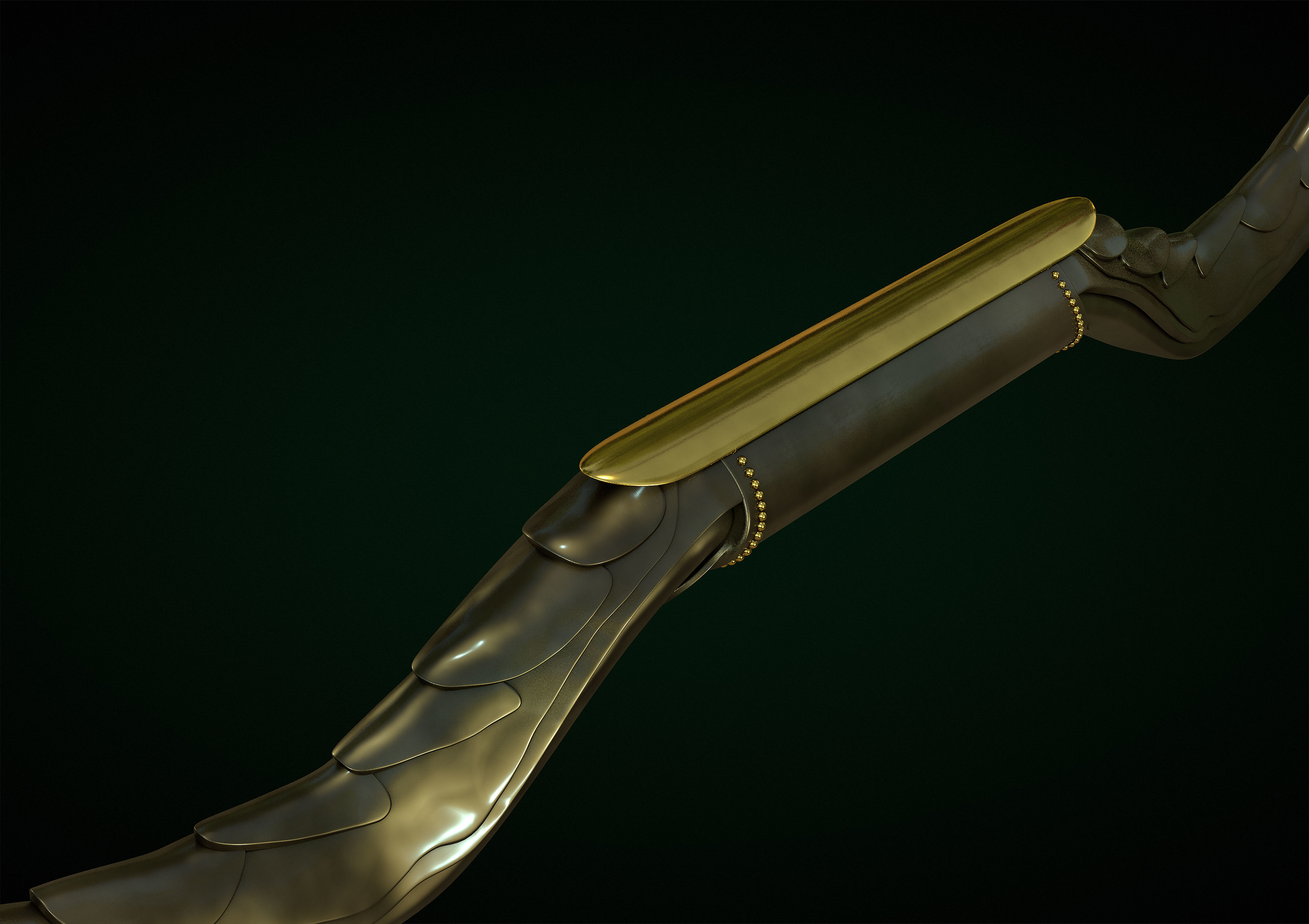 hobbit bow Low-poly 3D model_3