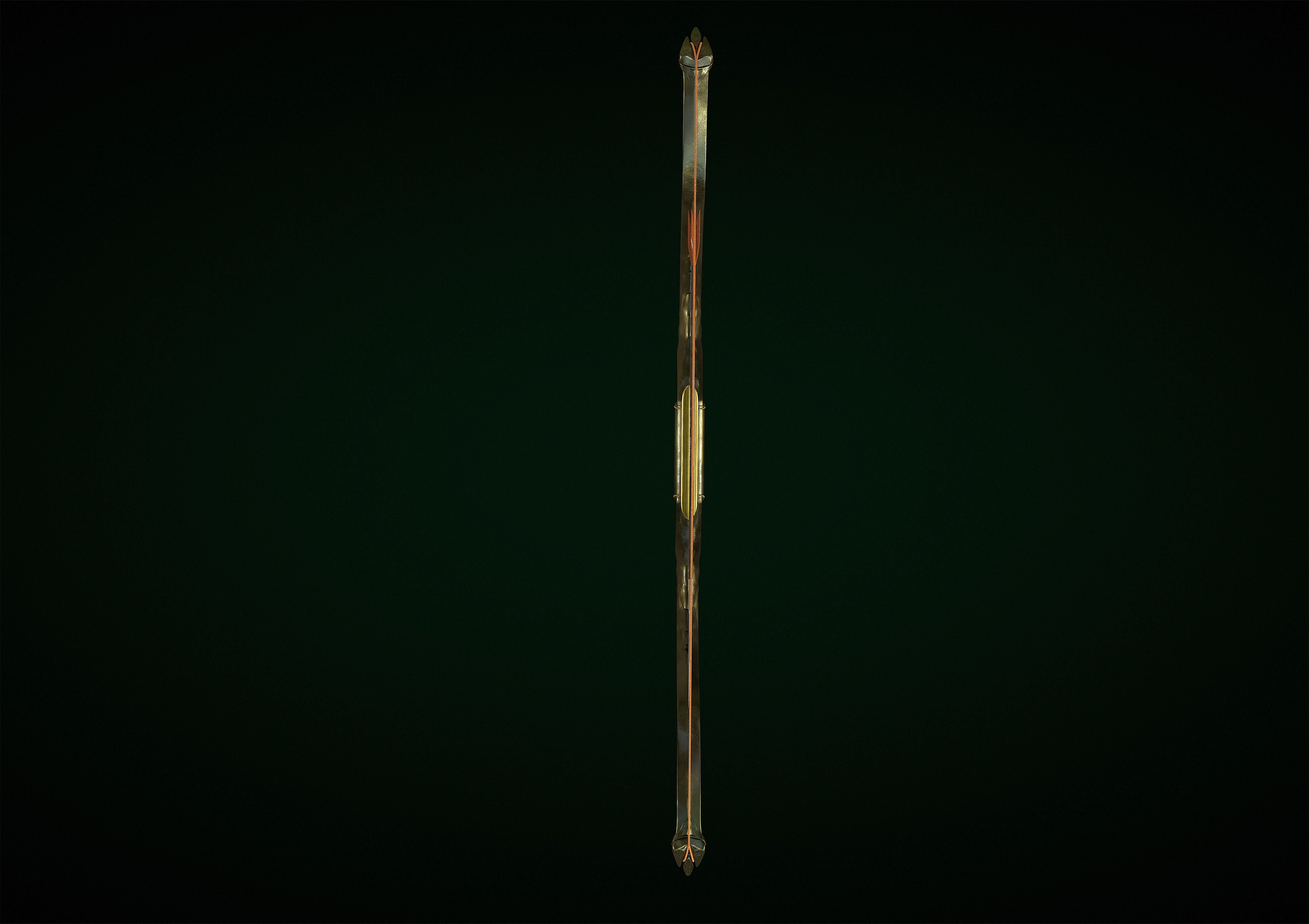 hobbit bow Low-poly 3D model_2