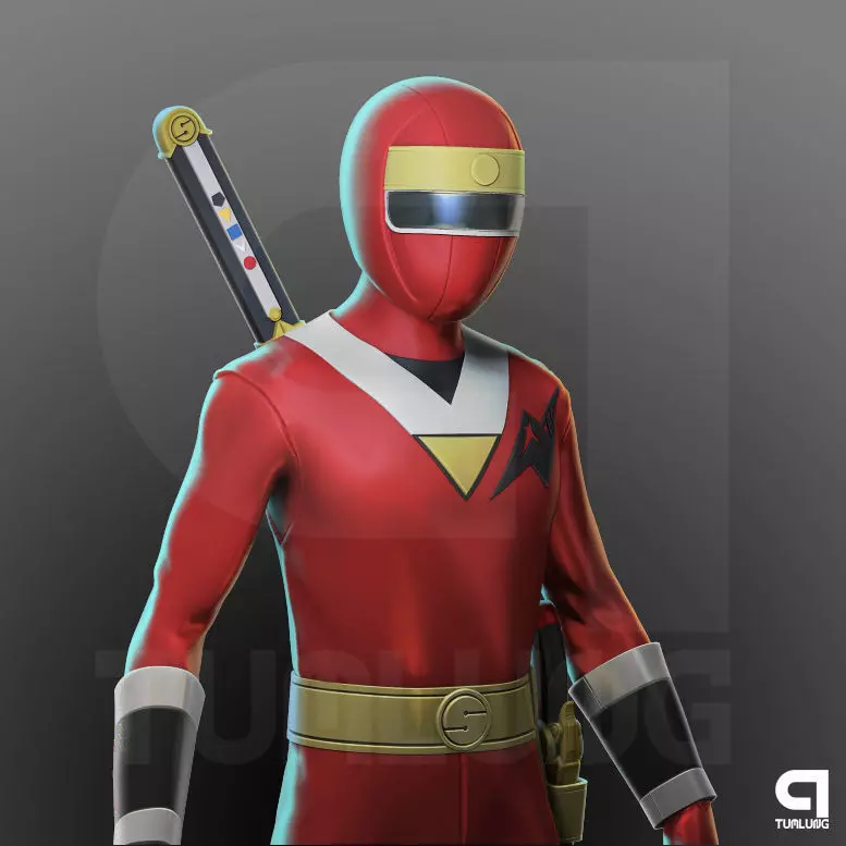 Red Kakuranger - Ninja Sentai- Japanese Hero 3D print model