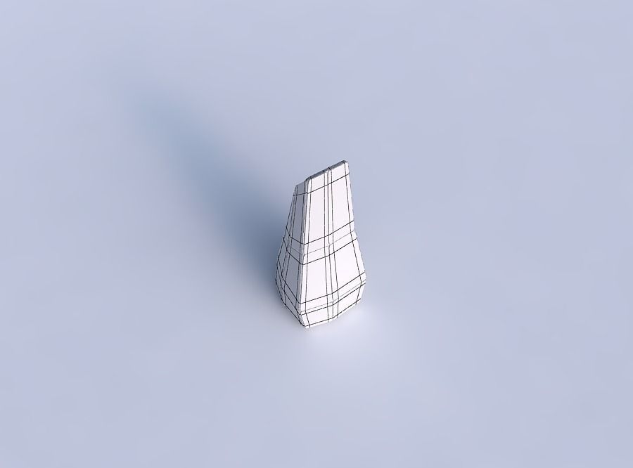 Vase top bent rectangle with huge plates 3D print model_6