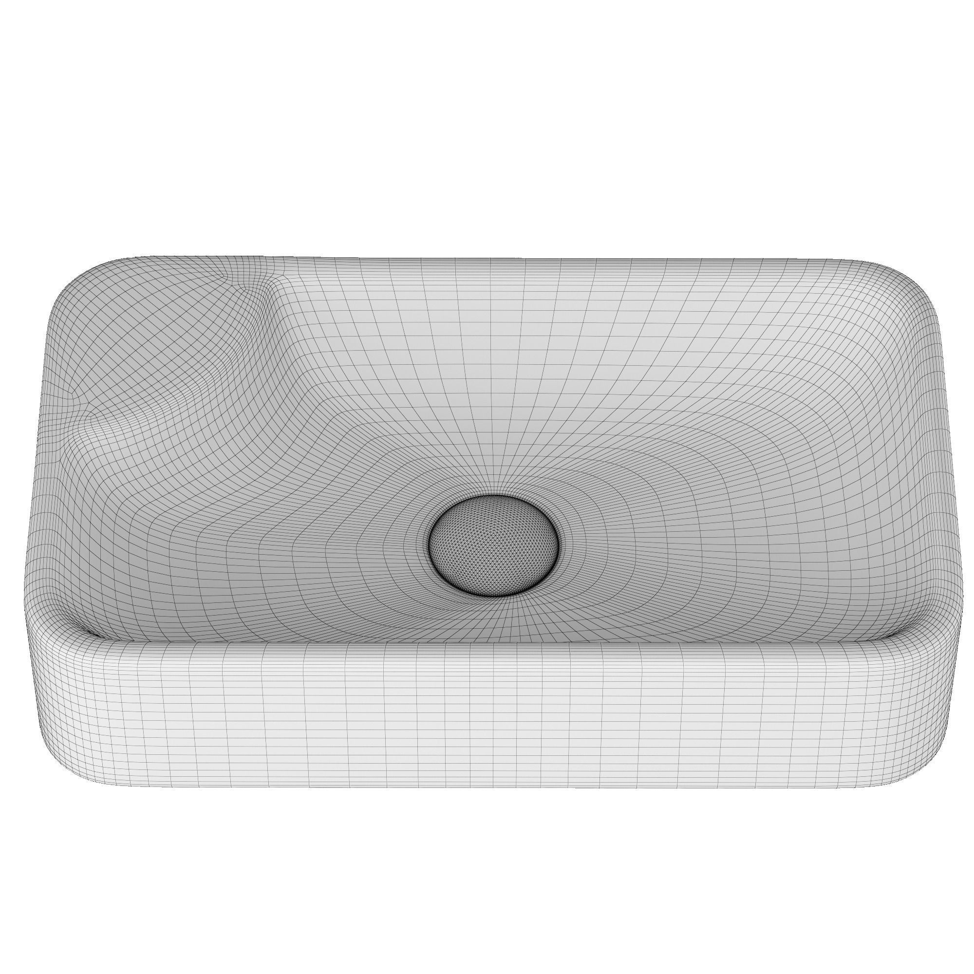 Table Top Basin in Rectangle shape 3D model Modeled in 3ds max 3D model_10