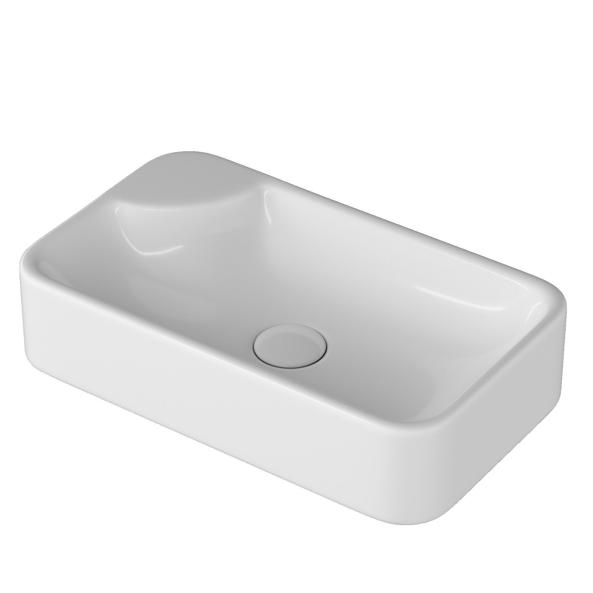 Table Top Basin in Rectangle shape 3D model Modeled in 3ds max 3D model_3