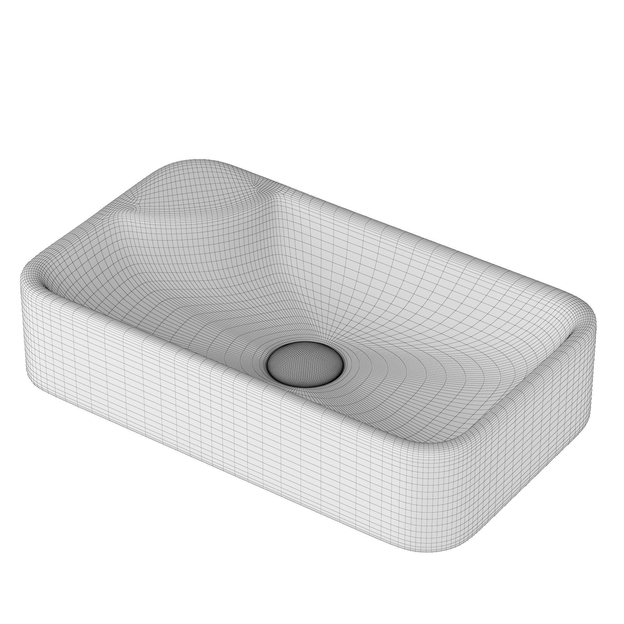 Table Top Basin in Rectangle shape 3D model Modeled in 3ds max 3D model_9