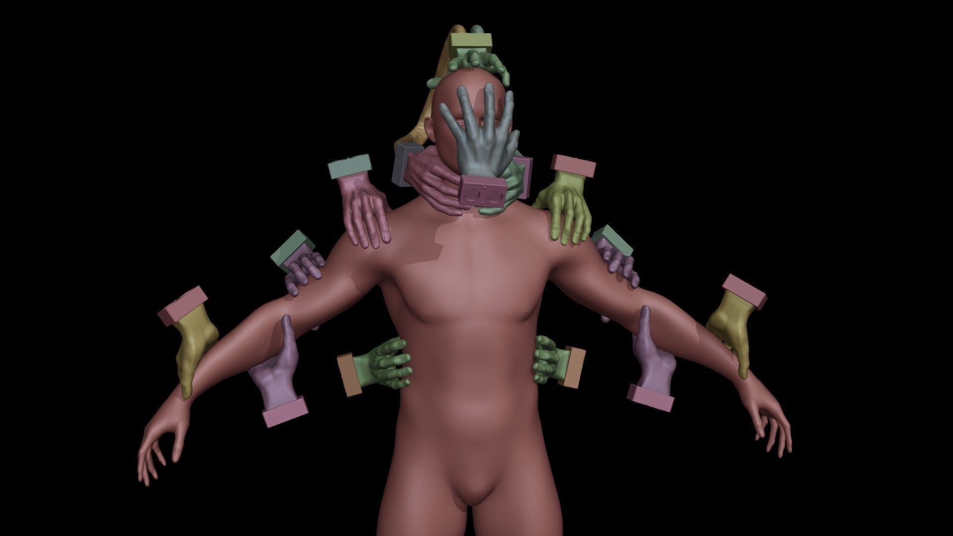 My Hero Academia Tomura Shigaraki Hand Mask cosplay for printing 3D print model_3