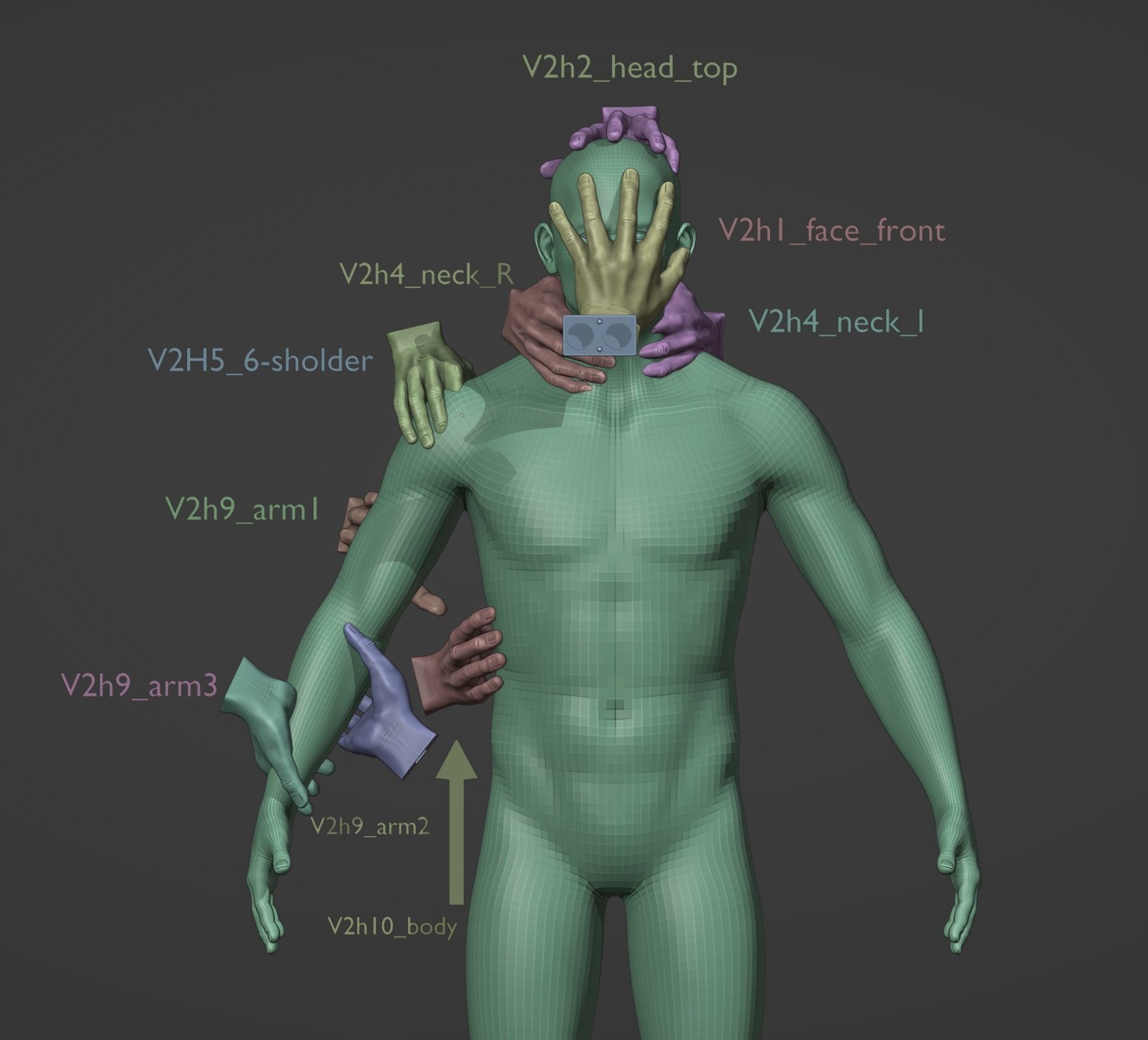 My Hero Academia Tomura Shigaraki Hand Mask cosplay for printing 3D print model_6